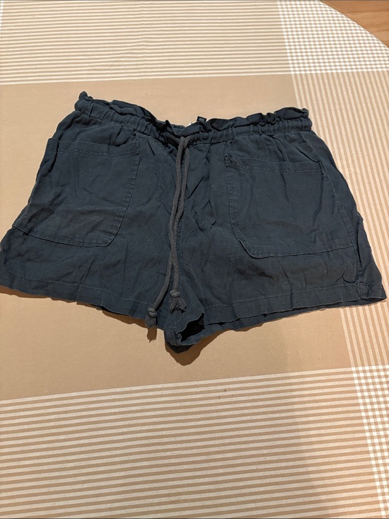 Universal Thread Pants - Universal Thread Black Drawcord Linen-Blend Pocket Shorts